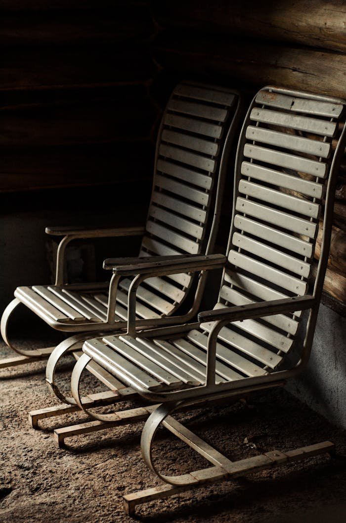 Black and White Wooden Chair